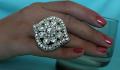 Large Finger Rings, Crystal Stone Work Indian Rings